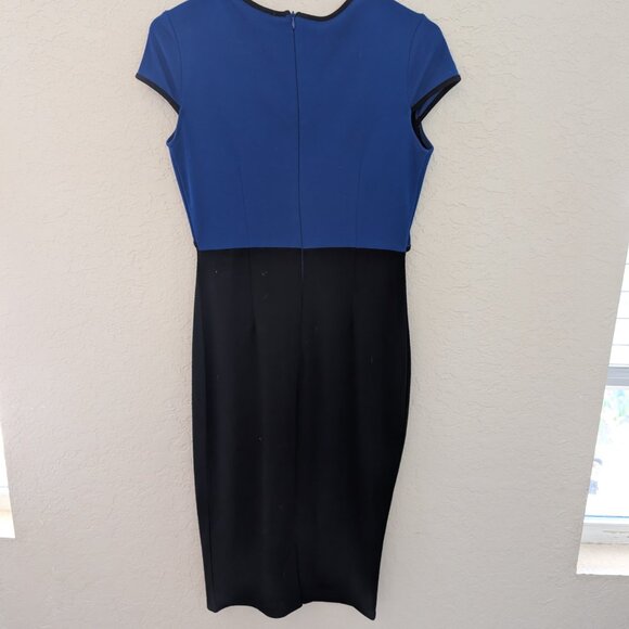Rephyllis Bow Two Toned Blue Black Holiday Party Bodycon Dress Size M NWT - Picture 7 of 7
